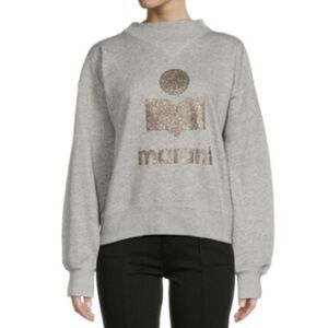 Isabel Marant Heather Gray Logo Sweatshirt